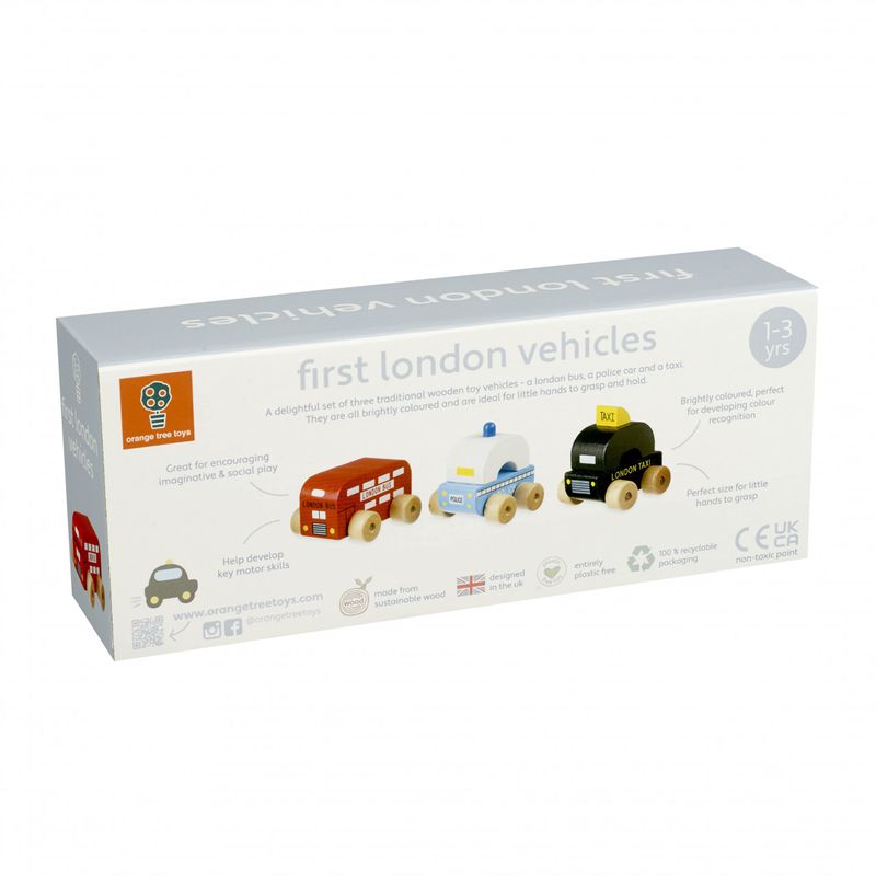 Jucarii, Copii si Bebe - Jucarii si jocuri - Vehicule si jucarii cu telecomanda - Masinute - Set vehicule londoneze, Orange Tree Toys - Infinity.ro