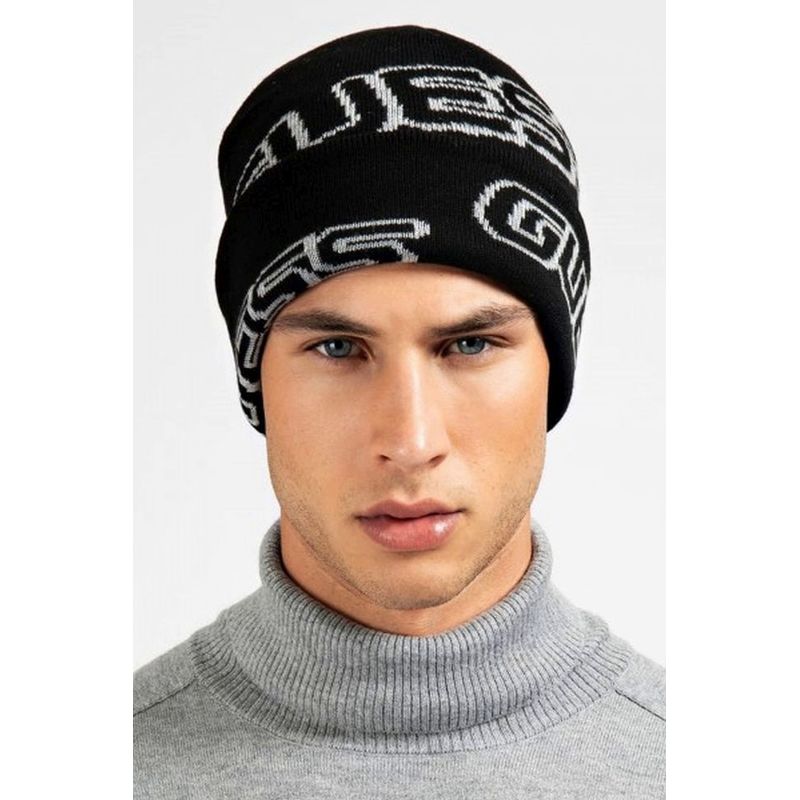 Fashion, accesorii si bijuterii - Barbati - Accesorii barbati - Caciuli si sepci barbati - Caciula Guess M0BZ65 Z2PQ0 JBLK Unica Negru - Infinity.ro