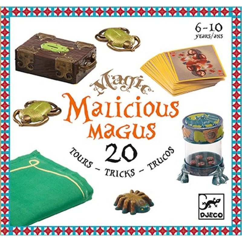 Jucarii, Copii si Bebe - Jucarii si jocuri - Jocuri si puzzle - Jocuri de societate - Joc de magie Malicious Magus 20 de trucuri, Djeco - Infinity.ro