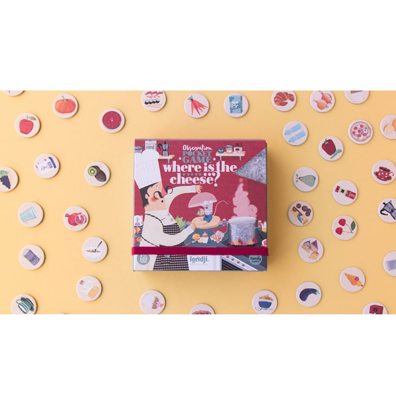 Jucarii, Copii si Bebe - Jucarii si jocuri - Jocuri si puzzle - Jocuri de societate - Joc de observatie varianta de buzunar Unde e cascavalul, Londji - Infinity.ro