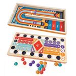 Jucarii, Copii si Bebe - Jucarii si jocuri - Jocuri si puzzle - Jocuri de societate - Joc de masa din lemn 2 in 1 Pinball si Ludo, Svoora - Infinity.ro