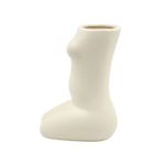 Casa si Gradina - Decoratiuni - Obiecte decorative - Vaze si boluri decorative - Vaza decorativa, forma trup de femeie, din portelan, Arti Casa, 21 x 7 cm, alb - Infinity.ro