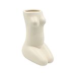Casa si Gradina - Decoratiuni - Obiecte decorative - Vaze si boluri decorative - Vaza decorativa, forma trup de femeie, din portelan, Arti Casa, 21 x 7 cm, alb - Infinity.ro