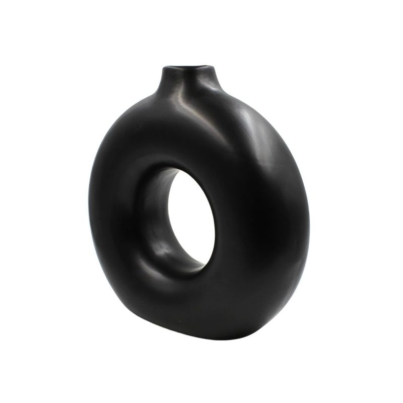 Casa si Gradina - Decoratiuni - Obiecte decorative - Vaze si boluri decorative - Vaza decorativa, din portelan, Arti Casa, 31 x 10,5 x 31 cm, negru - Infinity.ro