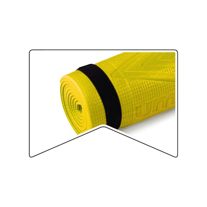 Sport si Outdoor - Fitness - Accesorii fitness - Saltele fitness - Covoras yoga, Umbro , din spuma EVA, 173 x 58 cm, 4 mm, galben - Infinity.ro