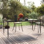 Casa si Gradina - Gradina si terasa - Mobilier exterior - Mese gradina - Masa de gradina, negru, 200x100x74 cm, otel & sticla securizata - Infinity.ro