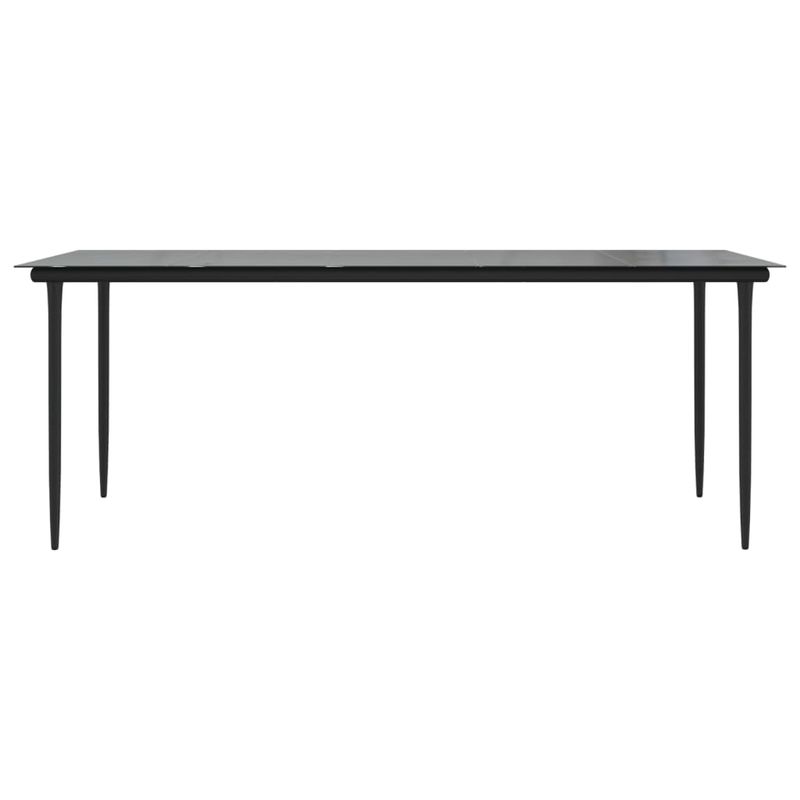 Casa si Gradina - Gradina si terasa - Mobilier exterior - Mese gradina - Masa de gradina, negru, 200x100x74 cm, otel & sticla securizata - Infinity.ro