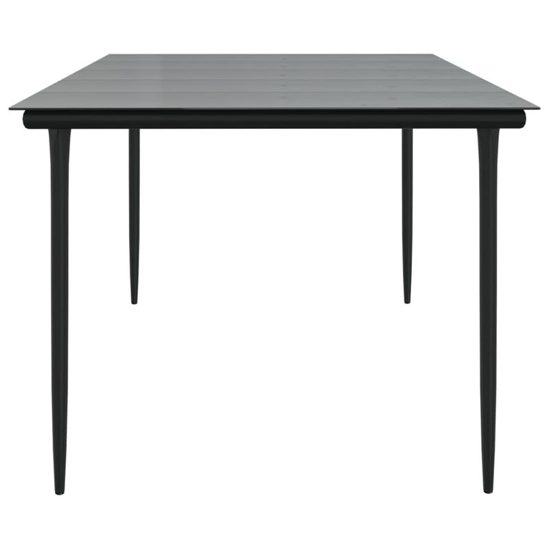 Casa si Gradina - Gradina si terasa - Mobilier exterior - Mese gradina - Masa de gradina, negru, 200x100x74 cm, otel & sticla securizata - Infinity.ro