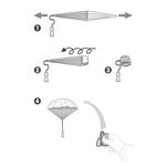 Jucarii, Copii si Bebe - Jucarii si jocuri - Jucarii de exterior - Zmeie si jucarii zburatoare - Parasutist Erou in zbor, Djeco - Infinity.ro