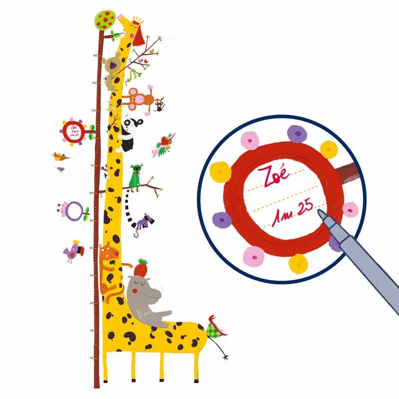 Carti si Birotica - Rechizite - Abtibilduri - Decoratie camera copilului abtibilduri masuratoare Prietenii din Amazon, Djeco - Infinity.ro