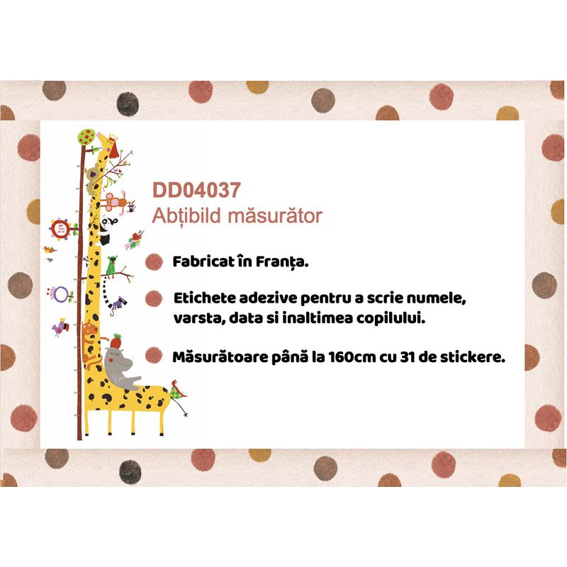 Carti si Birotica - Rechizite - Abtibilduri - Decoratie camera copilului abtibilduri masuratoare Prietenii din Amazon, Djeco - Infinity.ro