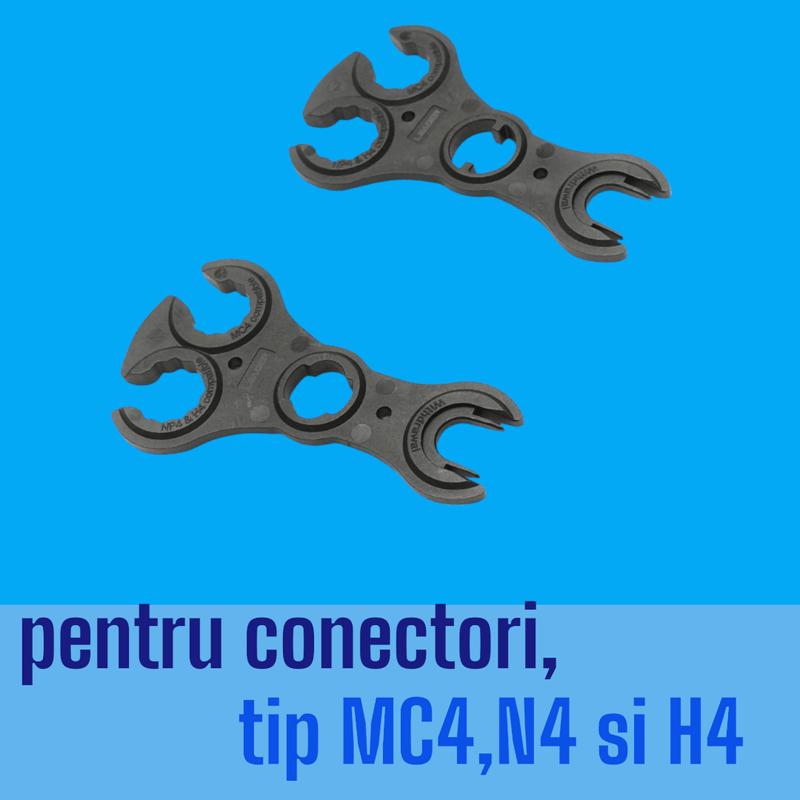 Casa si Gradina - Electrice - Panouri solare si accesorii - Accesorii panouri solare - Set cablu fotovoltaic, sectiune 6mm2, conectori MC4, rosu, negru, 2x6 m si set 2 chei montaj conectori tip MC4, NP si H4 - Infinity.ro