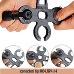 Casa si Gradina - Electrice - Panouri solare si accesorii - Accesorii panouri solare - Set cablu fotovoltaic, sectiune 6mm2, conectori MC4, rosu, negru, 2x20 m si cheie montaj conectori tip MC4, NP4, H4 - Infinity.ro