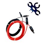 Casa si Gradina - Electrice - Panouri solare si accesorii - Accesorii panouri solare - Set cablu fotovoltaic, sectiune 6mm2, conectori MC4, rosu, negru, 2x4 m si cheie montaj conectori tip MC4, NP4, H4 - Infinity.ro