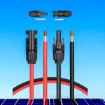 Casa si Gradina - Electrice - Panouri solare si accesorii - Accesorii panouri solare - Set cablu fotovoltaic, sectiune 4mm2, conectori MC4, rosu, negru, 2x12 m si cheie montaj conectori tip MC4, NP4, H4 - Infinity.ro