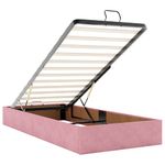 Casa si Gradina - Mobilier - Paturi si accesorii - Paturi - Cadru de pat otoman cu saltele Roz 180x200cm catifea - Infinity.ro
