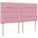 Casa si Gradina - Mobilier - Paturi si accesorii - Paturi - Cadru de pat otoman cu saltele Roz 180x200cm catifea - Infinity.ro