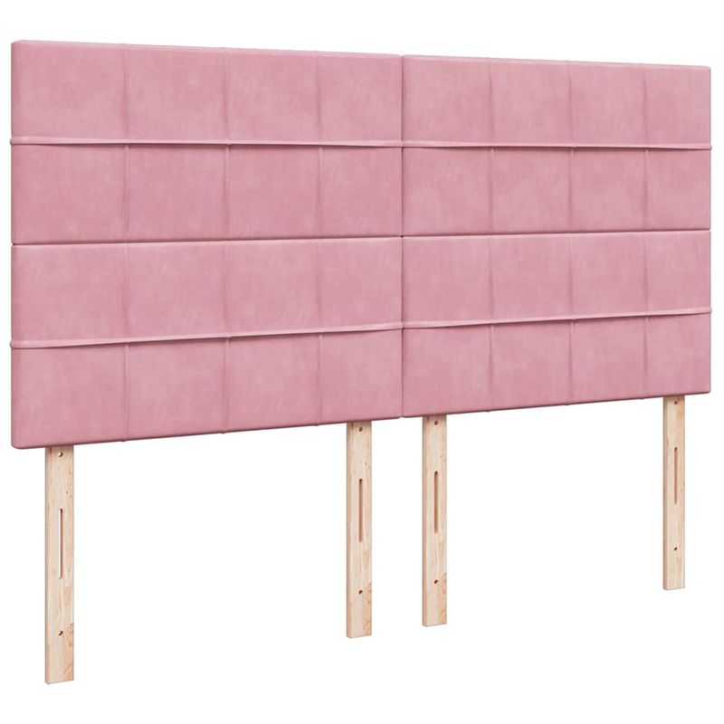 Casa si Gradina - Mobilier - Paturi si accesorii - Paturi - Cadru de pat otoman cu saltele Roz 180x200cm catifea - Infinity.ro