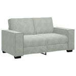 Casa si Gradina - Mobilier - Seturi de mobilier - Seturi living - Set de canapele cu perne, 2 piese, gri deschis, catifea - Infinity.ro