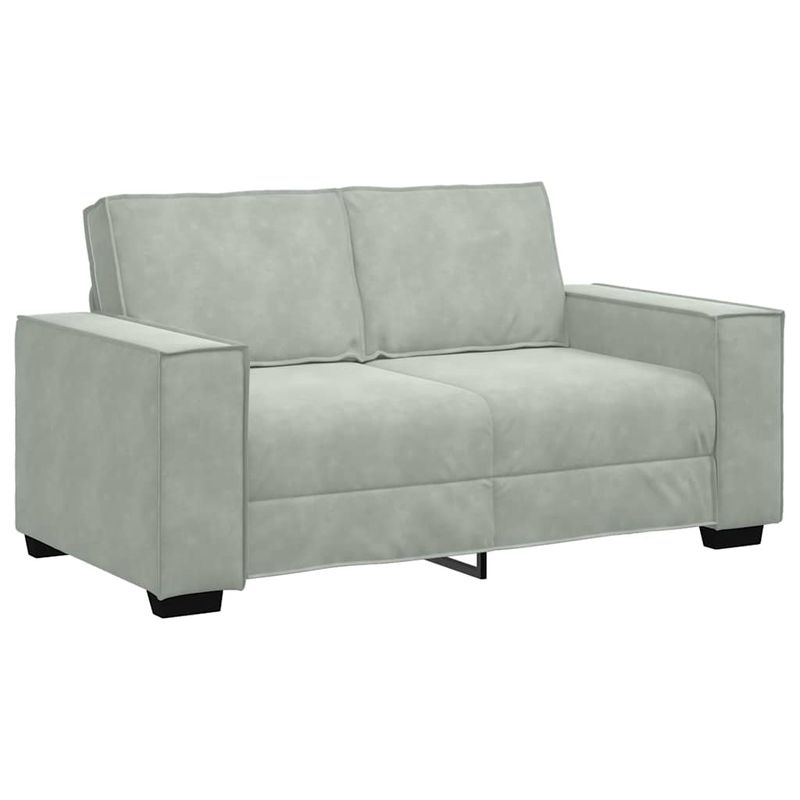 Casa si Gradina - Mobilier - Seturi de mobilier - Seturi living - Set de canapele cu perne, 2 piese, gri deschis, catifea - Infinity.ro