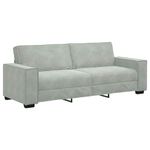 Casa si Gradina - Mobilier - Seturi de mobilier - Seturi living - Set de canapele cu perne, 2 piese, gri deschis, catifea - Infinity.ro