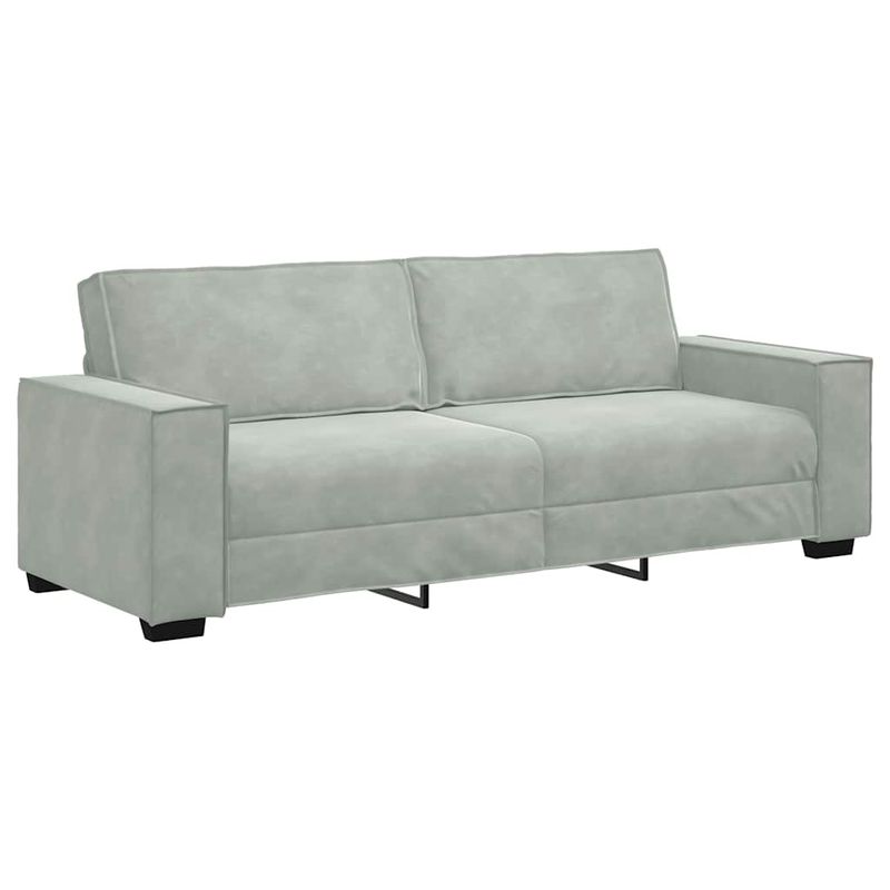 Casa si Gradina - Mobilier - Seturi de mobilier - Seturi living - Set de canapele cu perne, 2 piese, gri deschis, catifea - Infinity.ro
