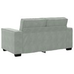 Casa si Gradina - Mobilier - Seturi de mobilier - Seturi living - Set de canapele cu perne, 2 piese, gri deschis, catifea - Infinity.ro