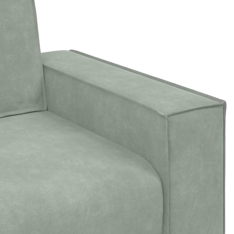 Casa si Gradina - Mobilier - Seturi de mobilier - Seturi living - Set de canapele cu perne, 2 piese, gri deschis, catifea - Infinity.ro