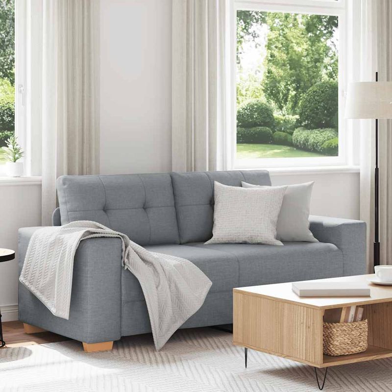 Casa si Gradina - Mobilier - Canapele si coltare - Canapele - Canapea lovesea gri deschis 140 cm stofa - Infinity.ro