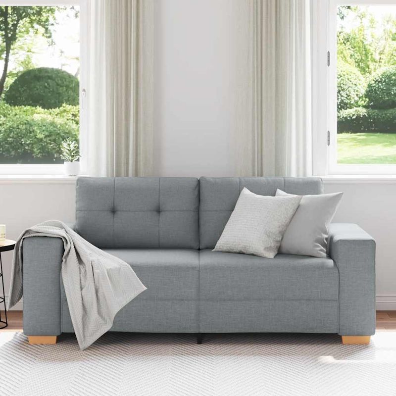Casa si Gradina - Mobilier - Canapele si coltare - Canapele - Canapea lovesea gri deschis 140 cm stofa - Infinity.ro