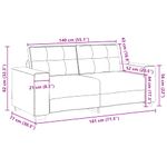 Casa si Gradina - Mobilier - Canapele si coltare - Canapele - Canapea lovesea gri deschis 140 cm stofa - Infinity.ro