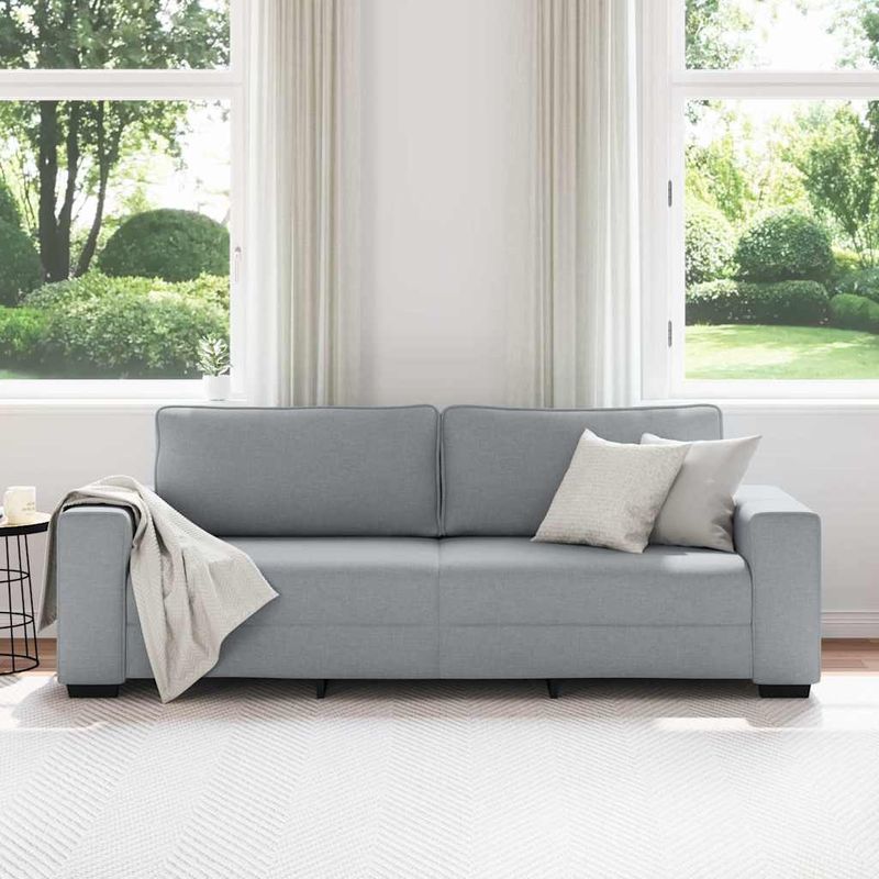 Casa si Gradina - Mobilier - Canapele si coltare - Canapele - Canapea cu 3 locuri, tesatura gri deschis, 180 cm - Infinity.ro