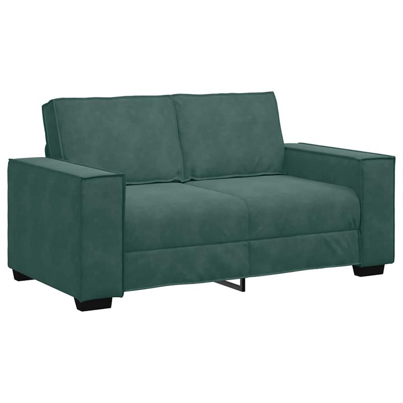 Casa si Gradina - Mobilier - Seturi de mobilier - Seturi living - Set de canapele cu perne, 2 piese, verde inchis, catifea - Infinity.ro