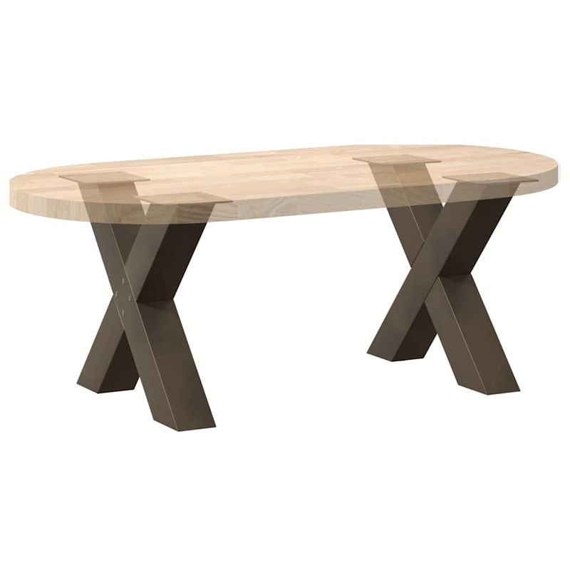 Casa si Gradina - Mobilier - Feronerie si accesorii mobila - Picioare pentru masuta cafea in forma X, 2 buc Otel natural Otel, mărime 50x(42-43) cm (80 mm) - Infinity.ro