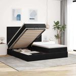Casa si Gradina - Mobilier - Paturi si accesorii - Paturi - Cadru de pat otoman cu saltele, catifea neagra 180x200cm - Infinity.ro