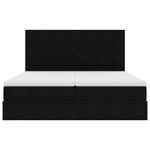Casa si Gradina - Mobilier - Paturi si accesorii - Paturi - Cadru de pat otoman cu saltele, catifea neagra 180x200cm - Infinity.ro