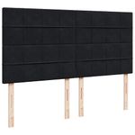 Casa si Gradina - Mobilier - Paturi si accesorii - Paturi - Cadru de pat otoman cu saltele, catifea neagra 180x200cm - Infinity.ro