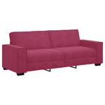 Casa si Gradina/Mobilier/Canapele si coltare/Canapele - Canapea cu 3 locuri, rosu vin, 180 cm, material catifea - Infinity.ro