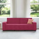 Casa si Gradina/Mobilier/Canapele si coltare/Canapele - Canapea cu 3 locuri, rosu vin, 180 cm, material catifea - Infinity.ro