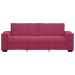 Casa si Gradina/Mobilier/Canapele si coltare/Canapele - Canapea cu 3 locuri, rosu vin, 180 cm, material catifea - Infinity.ro