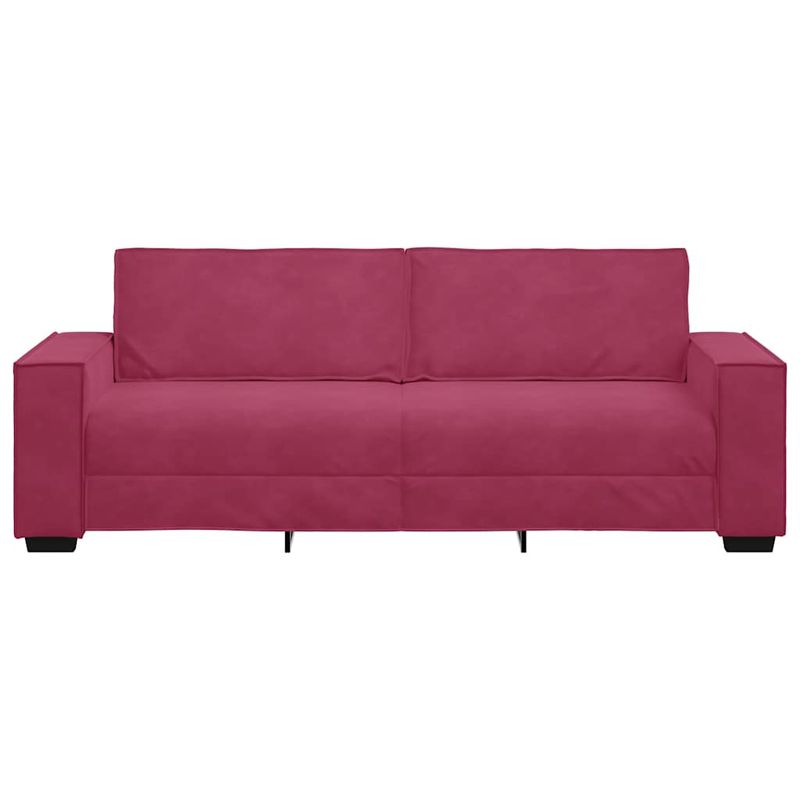Casa si Gradina/Mobilier/Canapele si coltare/Canapele - Canapea cu 3 locuri, rosu vin, 180 cm, material catifea - Infinity.ro