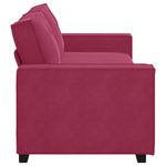 Casa si Gradina/Mobilier/Canapele si coltare/Canapele - Canapea cu 3 locuri, rosu vin, 180 cm, material catifea - Infinity.ro