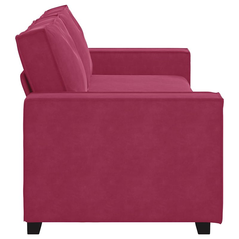 Casa si Gradina/Mobilier/Canapele si coltare/Canapele - Canapea cu 3 locuri, rosu vin, 180 cm, material catifea - Infinity.ro