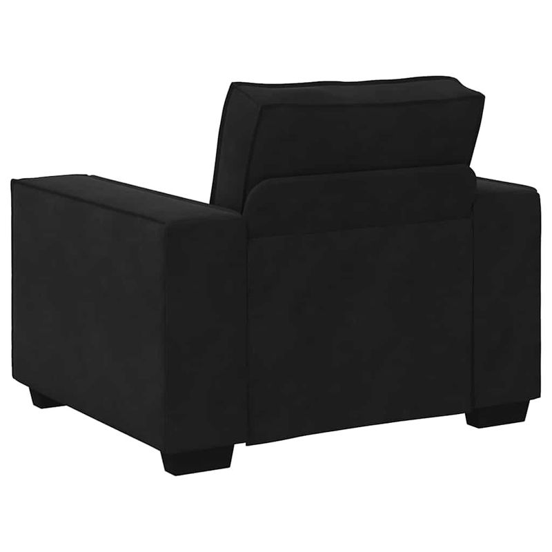 Casa si Gradina - Mobilier - Seturi de mobilier - Seturi living - Set de canapele cu perne, 3 piese, negru, catifea - Infinity.ro