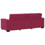 Casa si Gradina/Mobilier/Canapele si coltare/Canapele - Canapea cu 3 locuri, rosu vin, 180 cm, material catifea - Infinity.ro