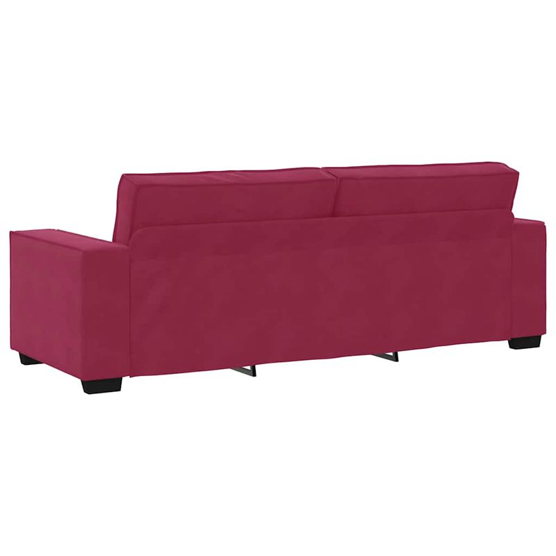 Casa si Gradina/Mobilier/Canapele si coltare/Canapele - Canapea cu 3 locuri, rosu vin, 180 cm, material catifea - Infinity.ro