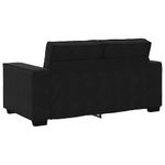 Casa si Gradina - Mobilier - Seturi de mobilier - Seturi living - Set de canapele cu perne, 3 piese, negru, catifea - Infinity.ro