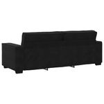 Casa si Gradina - Mobilier - Seturi de mobilier - Seturi living - Set de canapele cu perne, 3 piese, negru, catifea - Infinity.ro