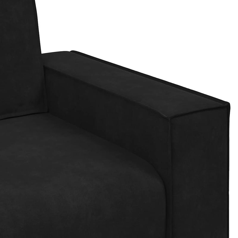 Casa si Gradina - Mobilier - Seturi de mobilier - Seturi living - Set de canapele cu perne, 3 piese, negru, catifea - Infinity.ro