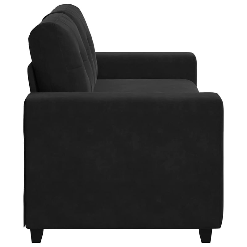 Casa si Gradina - Mobilier - Canapele si coltare - Canapele - Canapea loveseat neagra 140 cm catifea - Infinity.ro